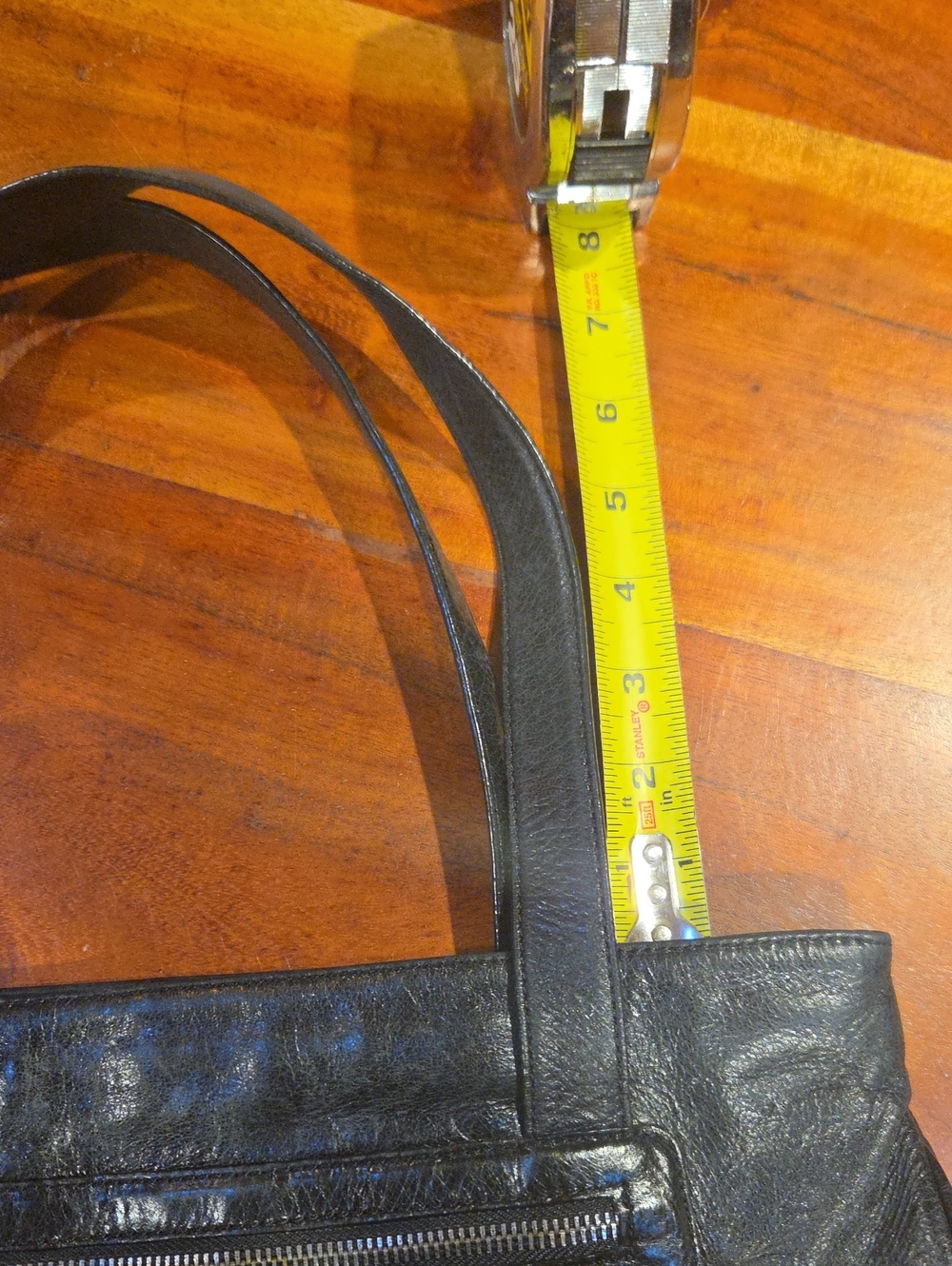 Charles David Black Leather Shoulder Bag - Picture 7 of 7